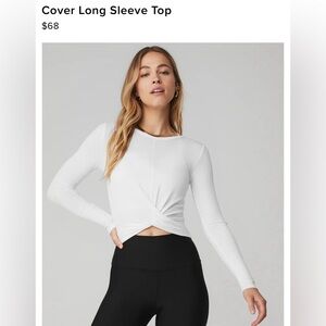 Alo yoga cover long sleeve top size L